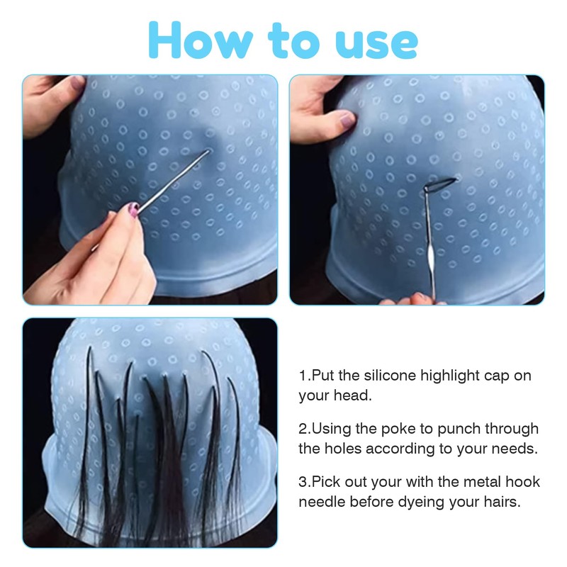 Highlight Cap for Strands Colour Highlighting Cap with Needle Balayage