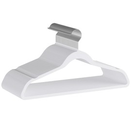 GETORO Velvet Hangers 30 Pack, Non Slip Space Saving Clothes Hangers with Metal Hooks, White Felt Hangers, Heavy Duty Flocked Hanger