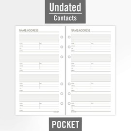 AT-A-GLANCE Day Runner Telephone and Address Pages, Refill, Loose-Leaf, Undated, for Planner, 3-3/4" x 6-3/4", Size 3, 30 Sheets/Pack (013-230)
