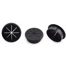 Desk Grommet Hole Cover and Hole Saw Kit Desk Wire Cord Cable Hole Cover with Matching Bi-Metal Holesaw Drill Bits for Organizing Cords Cables on Office Equipment Computer, 2-3/8 Inch, 1 Set