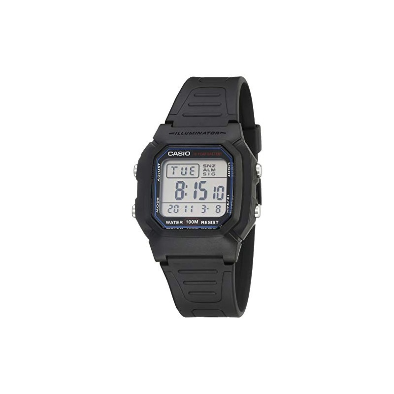 Casio W-800H-1AVCF Reloj Digital para Hombre, Negro