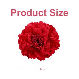 Voarge Set of 8 Girls Hawaiian Flower Hair Clips with Design for Women (Red)