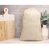 CleverDelights 12 x 18 Inch Burlap Bags - Natural/Ivory Stripe
