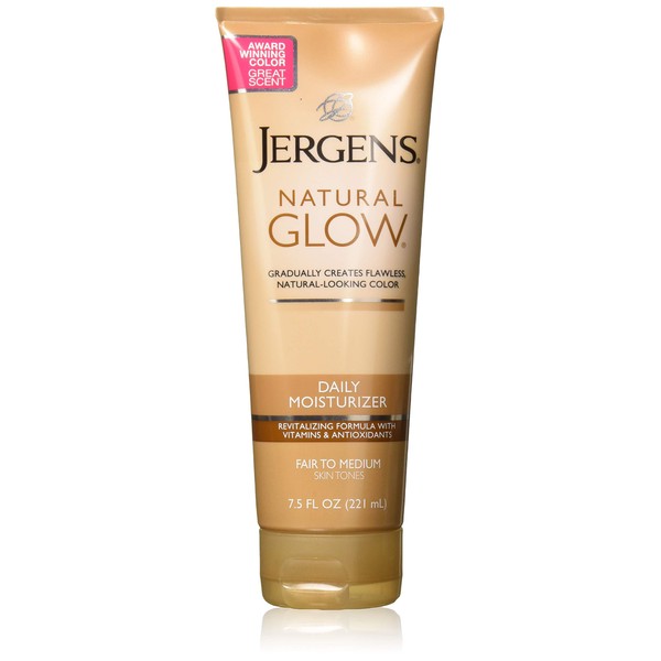 Jergens Natural Glow Daily Moisturizer Lotion Fair to Medium Skin Tones, 7.5 Fl Oz, Pack of 6