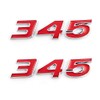 2Pcs 345 Emblems 3D Nameplate Premium Car Badge Decal Replatement