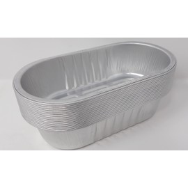 Oval Aluminium Foil Pie Loaf Pan Roasting Oven Baking Dish Tray Style BBQ 198x107x50mm 650cc (20)