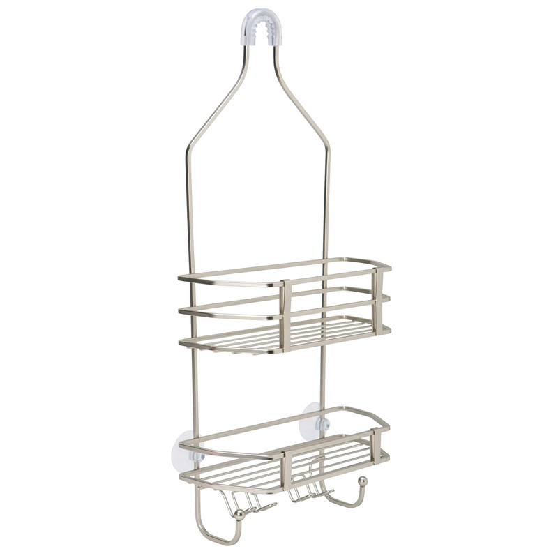 Bath Bliss Shower Head Caddy, Suction Cup Backing, 2 Tier