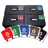 6 Stickers for Recycling Bins, Adhesive Vinyl Labels for Paper,
