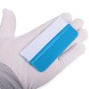 Winjun 10 Pack Blue Plastic Felt Edge Squeegee Scratch Free