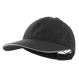 XGOPTS Women Ponytail Baseball Hat Criss Cross High Messy Bun Ponycap Quick Drying Breathable Long Brim Cap UV Protection UPF 50+ Summer Outdoor Sports Sun Hat Black