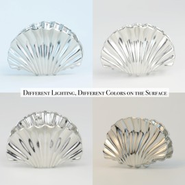 2.17'' Small Silver Sea Shell Claw Clips for Women Girls Cute Hair Accessories for Birthday Party Hawaii Beach Vacation Decoraions