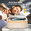 Alarm Clock Bedroom with Wireless Charger Bluetooth Speaker FM Radio