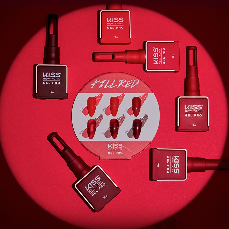 Kiss New York Kill Red 6-piece set color gel /
