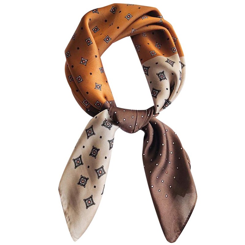 AIKOO Scarf, Women's, Hair Ornament, Silk, Leopard Print, Office, Thin,