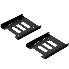 (Pack of 2) 2.5'' to 3.5'' Metal SSD HDD Mounting Frames Kits Mount Kit Hard Disk Drive Holder Dock < Screws included >=