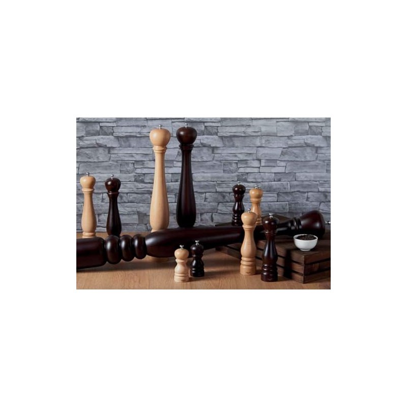 Bisetti Roma Natural Beechwood Pepper Mill With Adjustable Grinder, 42