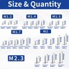 Zmbroll 1200Pcs Silver Phillips Truss Head Self-Tapping Screws M1.2/1.4/1.5/1.7/2/2.3 Wafer