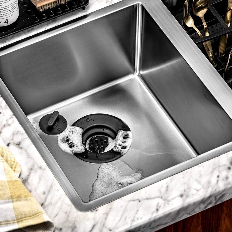 madesmart 2-Piece Drain Strainer & Stopper Set, Kitchen Sink Drain