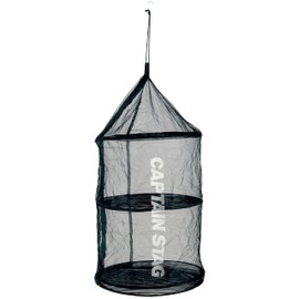 Captain Stag UM-1562 Polyester Drying Net, Pop-up Dry Net, Foldable, Black, Outer Diameter 14.4 x Height 31.5 inches (365 x 800 mm)