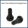 INFINAUTO 4pcs Car TR412 Black Rubber Short Snap-In Tire Valve