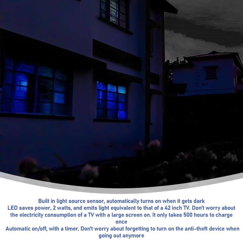 TV Simulator, LED TV-Simulatormit 12 LED's und 3 wählbaren Programmen,