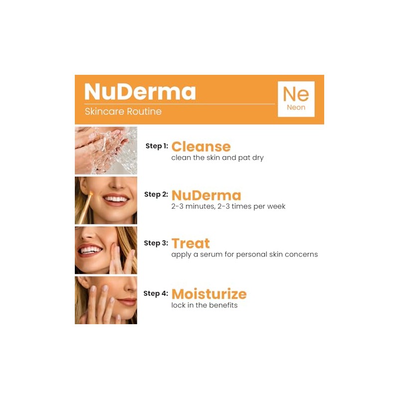 NuDerma Skin Therapy Wand - Portable Handheld High Frequency Skin
