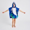 Catherine Lansfield Kids Shark Hooded Towel Poncho 60x120cm Blue