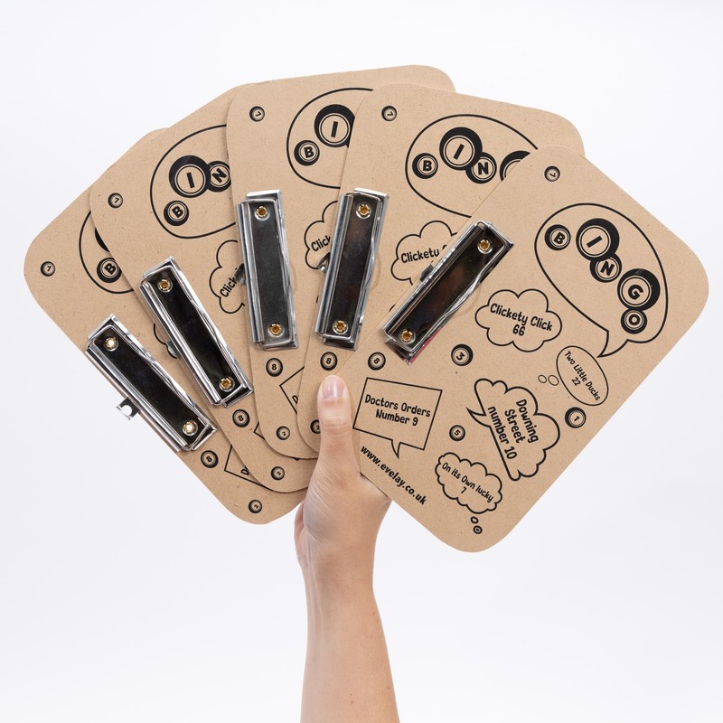 evelay Lucky Bingo Board With Clasp Clip Left Hand Clip