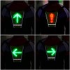 Reflective Cycling Vest with Rechargeable LED Direction Indicator Remote Control
