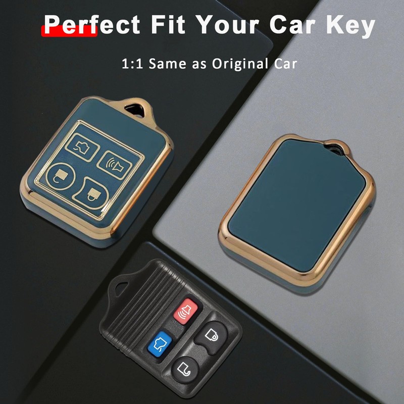 POSAID Key Fob Cover for Ford Mustang Focus Explorer Edge