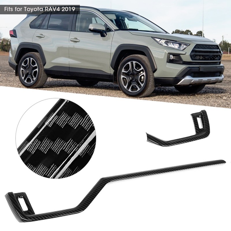 2pcs Carbon Fiber Style Central Control Side Air Vent Trim