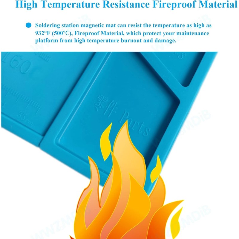 WWZMDiB Heat Resistant 932°F Silicone Soldering Work Mat（S-130【11.8 x 7.9”