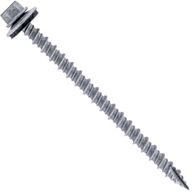 #10 Metal Roofing Screws: (250) 10 x 3"  Galvanized Hex Head Sheet Metal Roof Screw. Self Starting Metal to Wood siding Screws. EPDM Washer. No Paint