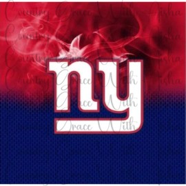 Handmade 20oz Skinny Tumbler Sublimation Transfer New York Football Ready To Press