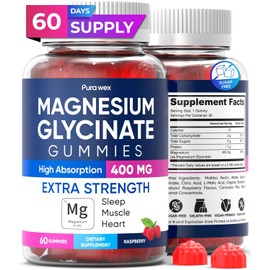 Magnesium Glycinate Gummies 400mg – Raspberry Flavor, 60-Day Supply – High Absorption, Sugar-Free Vegan Supplement for Adults & Kids – Supports Muscle Health & Relaxation          ChatGPT에게 묻기
