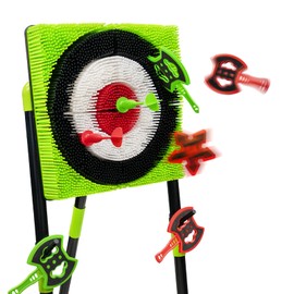 AXINCANAAN Axe Throwing Game for Backyard, Inflatable Axe Throwing Target for Adults & Kids Outdoor/Indoor Fun, Multiple Installation Methods (Green)