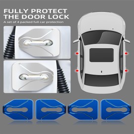 K LAKEY Car Door Latch Cover for Outback, Metal Custom Fit, 4 Packs Steering Wheel Shifter Paddles Extension Trim, Fit for Outback Accessories Carbon Fiber