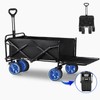 Lohastour 450 Lbs Adjustable Foldable Wagon Cart 47.2" Extended Heavy