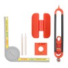 6Pcs Scribing Tool Protractor Angle Scriber Measuring Ruler Pencil Set