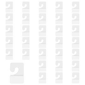 YUEBOSUL 100 PCS Clear Sticky Hang Tabs, Plastic Sticky Hanging Tabs for Store Displays Retail Displays (Medium Hook Hole)