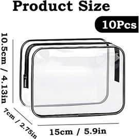 10 Bolsas Estuches Organizadores Viaje Impermeable Neceser Bolsas Organizadoras De Viaje Transparentes, Bolsas De Viaje Para Aseo, Bolsas De Maquillaje Portátiles Impermeable
