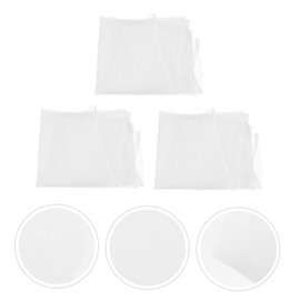 NUOBESTY 3pcs Wet Felt Tool Wet Gauze Wet Felting Netting Wool Felt DIY Wet Felting Mat Yarn Accessories DIY Kits Felting Pad Netting Material Nylon Work Mesh White Needle Felt