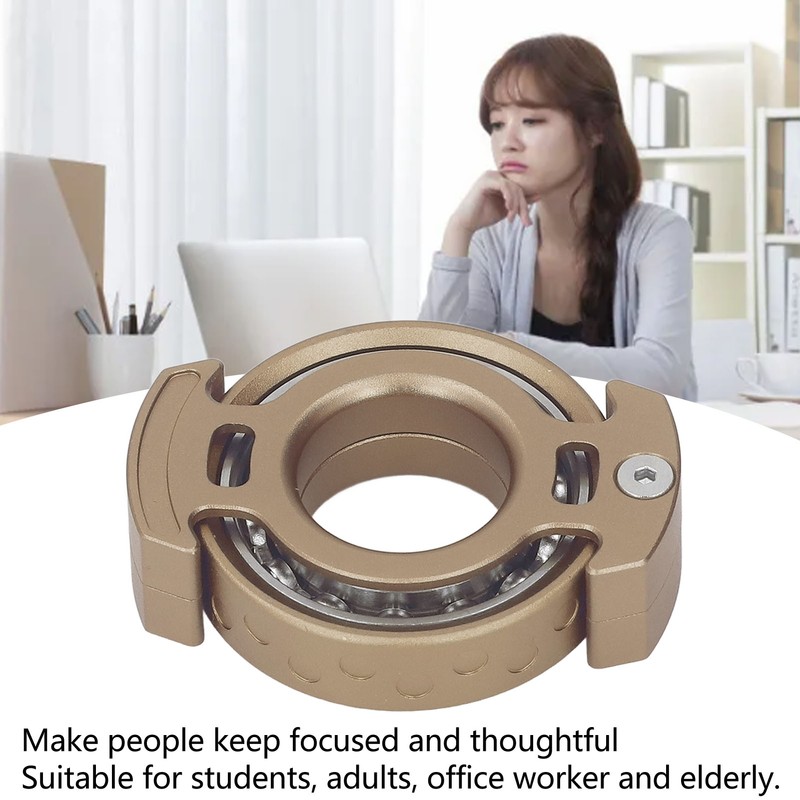 Fingertip Gyroscope Reduce Anxiety Free Rotating Metal Ring Decompression Toy
