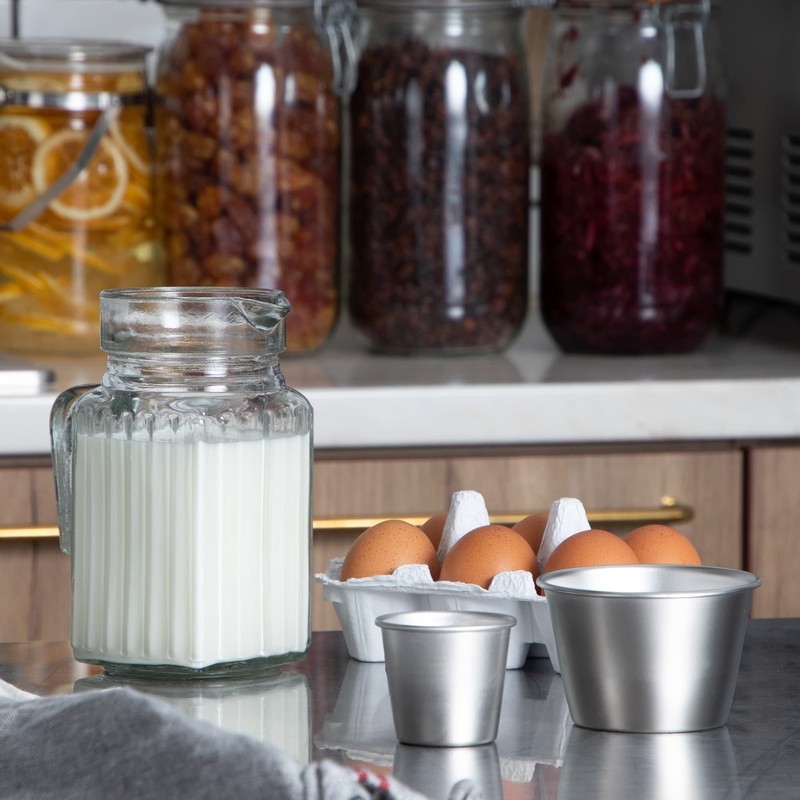 Endoshoji WPL07004 Commercial Pudding Cup, Extra Large, 18-8 Stainless Steel,