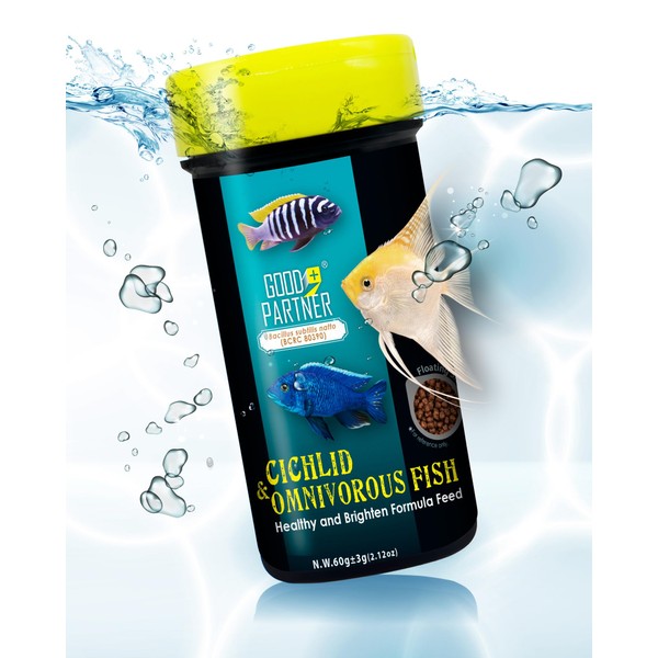 GOOD PARTNER Purify Series for Cichlid Fish Food, Floating pellets,