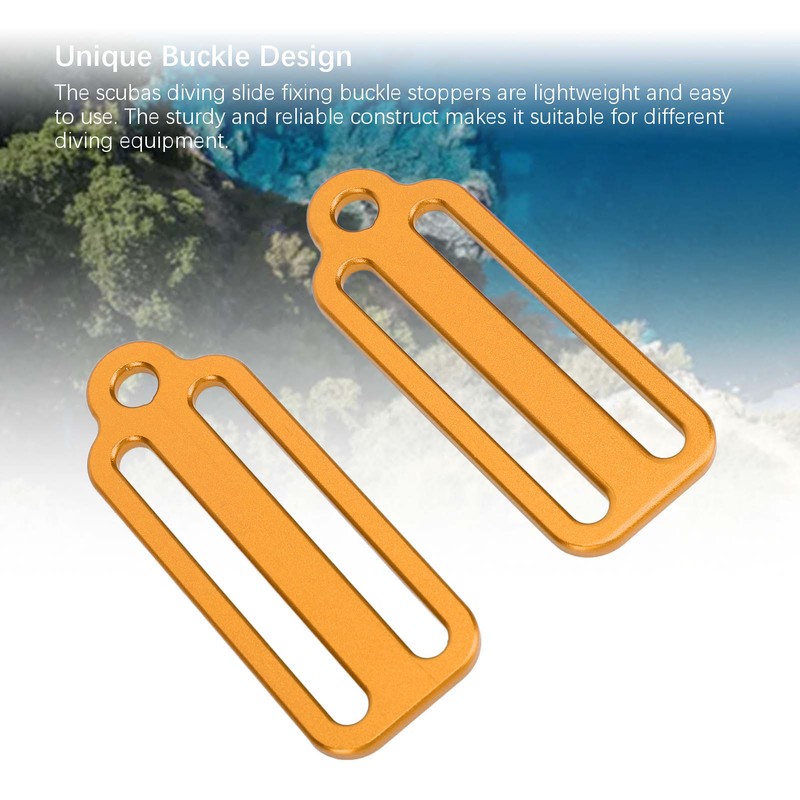 Scubas Diving Slide Fixing Buckle Stoppers Aluminium Alloy Lightweight Weight