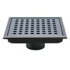 RANDOM Oil Rubbed Bronze Shower Drain Square 6 Inch Shower