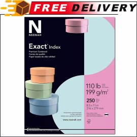Neenah Wausau Exact Index Cardstock,110 lb, 8.5 x 11 Inch,Pastel Blue,250 Sheets