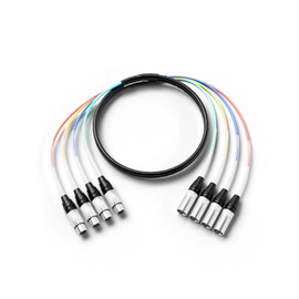 PRORECK 10ft Snake Cable, 4-Channel Shielded Audio Cable XLR Male to XLR Female, with Color-Marked Connectors for Professional Stage, Studio, and Live (PR-XLR/XLR-4 * 10)