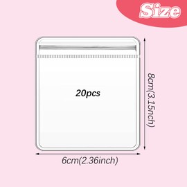 Hzfnon Clear PVC Jewelry Bags - Plastic Transparent Jewelry Packing and Storage Pouches (6 * 8)